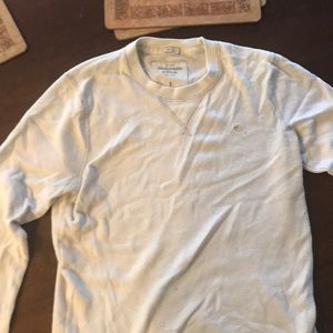 White long sleeve Abercrombie waffle shirt
